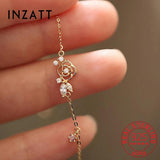 925 Silver 14K Flower Bracelet Women Fine Jewelry