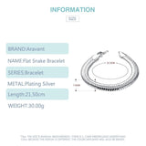 925 Silver Flat Snake Chain Bracelet 10MM