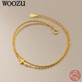 925 Silver Cross Bead Chain Bracelet for Women