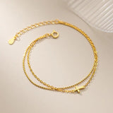 925 Silver Cross Bead Chain Bracelet for Women