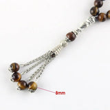 Natural Stone Tiger Eye 33 Prayer Beads Tasbih Bracelet