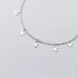 Star Charm Bracelet 925 Sterling Silver Chain Women's Bracelet