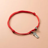 Red Thread Silver Bracelet Women 925 Lucky Retro
