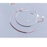 925 Sterling Silver Women's Bracelet Accessoire Female Inlay