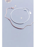925 Sterling Silver Women's Bracelet Accessoire Female Inlay