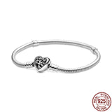 925 Sterling Silver Heart Button Disc Bracelet for Charm Beads