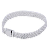 Rose Woven Mesh Reflexions Bracelet 925 Silver