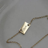 INZATT 925 Silver Square Love Gold Bracelet Women Jewelry