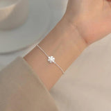Davis 925 Sterling Silver Snowflake Bracelet For Women Girls Christmas Present