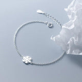 Davis 925 Sterling Silver Snowflake Bracelet For Women Girls Christmas Present