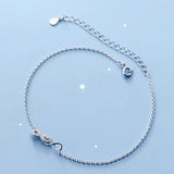 Trustdavis 925 Sterling Silver CZ Anklets For Women Wedding