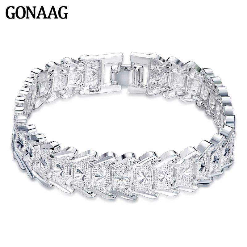 925 Silver Wedding Chain Bracelet High Classic Jewelry
