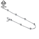Italian 925 Silver Cable Chain Bracelet With Ball 6.5-8 Inch Size