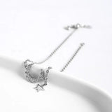 925 Silver Moon Star Bracelet Classic Student Party Jewelry