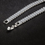 925 Silver Plated Women Bracelets Thick Chain Zircon Bracelet