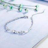925 Silver Heart Shape Zircon Bracelet for Women