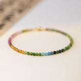 Colorful Tourmaline Beads Bracelet Thin Bracelet For Women