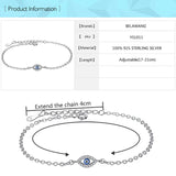 Sterling Silver CZ Bracelet with Lucky Eye Charm