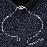 Sterling Silver CZ Bracelet with Lucky Eye Charm