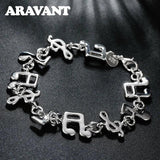 925 Silver Musical Charm Bracelet for Women