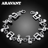 925 Silver Musical Charm Bracelet for Women