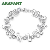 925 Silver Musical Charm Bracelet for Women