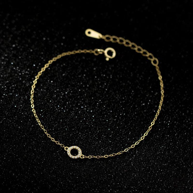 925 Silver Zircon Link Chain Bracelets for Women Party Charm Jewelry