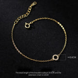 925 Silver Zircon Link Chain Bracelets for Women Party Charm Jewelry