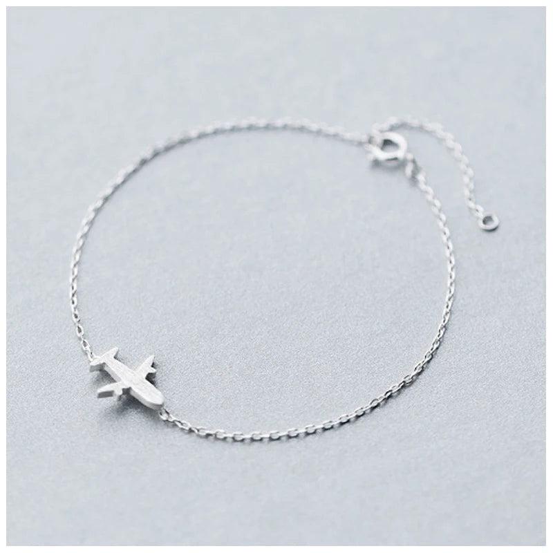 925 Silver Aircraft Bracelet for Women - Anniversary Party Jewelry Gift