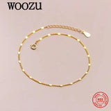 925 Sterling Silver Link Chain Anklet Jewelry