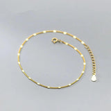 925 Sterling Silver Link Chain Anklet Jewelry