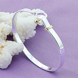 925 Silver Bead Bangle Bracelet for Women Wedding Charm Party Jewelry