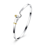 925 Silver Bead Bangle Bracelet for Women Wedding Charm Party Jewelry