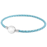 Multicolor Leather Ball Love Knot Bracelet Bangle