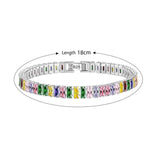 Silver Zircon Diamond Bracelet for Women Party Gift