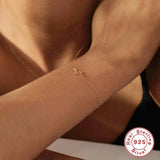 925 Silver Punk Snake Zircon Bracelets Vintage Crystal Pulseras