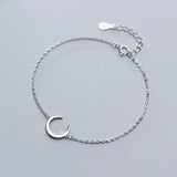 925 Silver Moon Bracelet Fine Jewelry Chain Gift