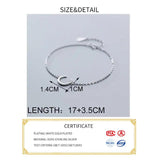 925 Silver Moon Bracelet Fine Jewelry Chain Gift