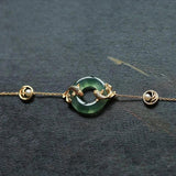 Vintage Natural Hetian Chalcedony Round Carp Pearl Bracelet