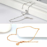 925 Silver Cable Chain Bracelet w/ Ball Beads 16.5-20cm SB67