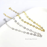 925 Silver Heart Bracelet Women Love Charm Toggle Clasp