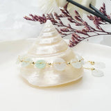 Vintage Round Lucky Jade Beaded Bracelet YBR360