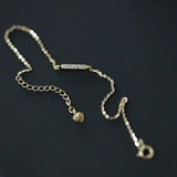 Sterling Silver Zircon Charm Bracelet Plated Party Jewelry