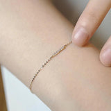 Sterling Silver Zircon Charm Bracelet Plated Party Jewelry