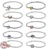 925 Silver Bucket Buckle Bracelet for Charm Beads DIY Jewelry