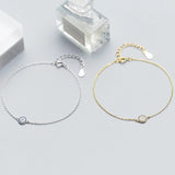 Davis 925 Silver CZ Bracelet For Women Wedding Party Lady Gift DS966