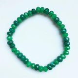Vintage Green Emerald Jade Bracelet Natural Stone Jewelry