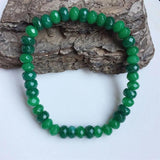 Vintage Green Emerald Jade Bracelet Natural Stone Jewelry