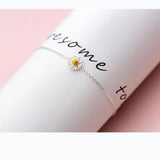Daisy Minimalist Bracelets For Women Silver 925 Sterling Silver Fine Real Silver