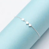 925 Silver Bracelet 3 Hearts Love Birthday Gift For Women